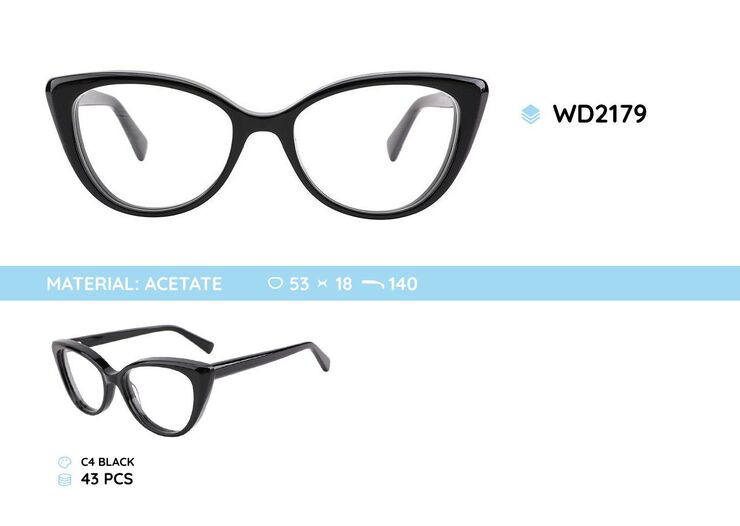 Plastic frames for glasses acetate material WD2179