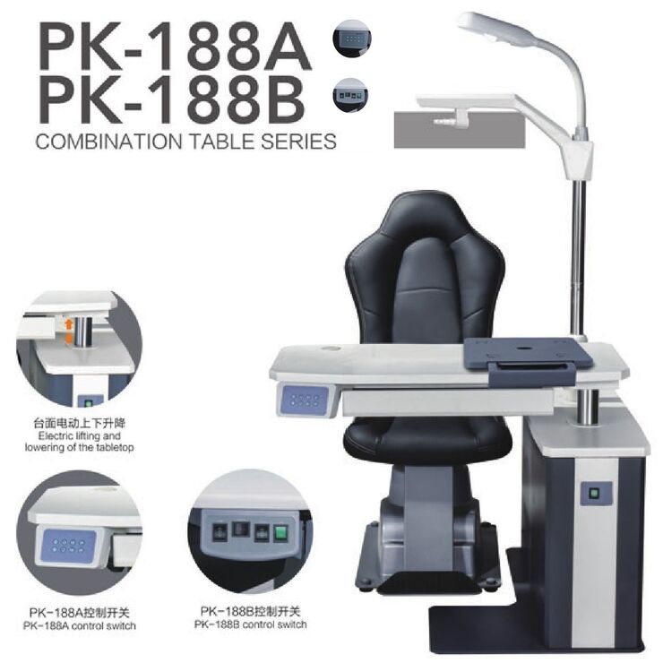 Ophthalmologist workstation, combined table + chair PK-188AB, tabletop 1000*480 mm