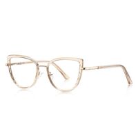 Оправа женская металлическая + пластик TR90, линзы-блюблокеры с защитой от ультрафиолета и синего света More FCS3151