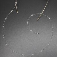 Steel-colored metal non-slip chain, stainless steel, for glasses and masks GS024