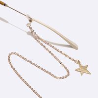 Metal non-slip chain, with star, for glasses and masks GL1718