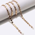 Gold heart-shaped non-slip chain, for glasses and masks GL1491