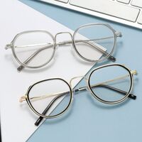 Металлические очки для дали с защитой Blue Ray Cut, диоптрии от 0.00 до -4.00, KY3009