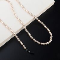 Metal non-slip chain, with artificial pearls, for glasses and masks GL958