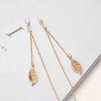 Металлическая нескользящая цепочка, c листом, для очков и масок GA020