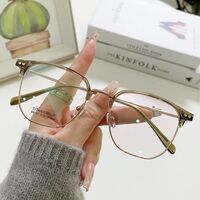 Очки гибридные с шарнирной резьбой, металл + TR90, с защитой от синего света Blue Block FENQI F8151