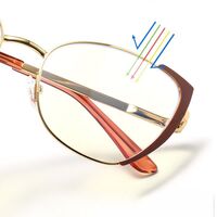Metal glasses with blue light and UV protection 9738-3-GT