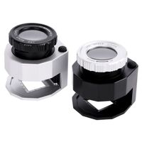 Portable pocket magnifier with backlight and UV light 新小六灯, diameter: 30 mm, magnification: 30X