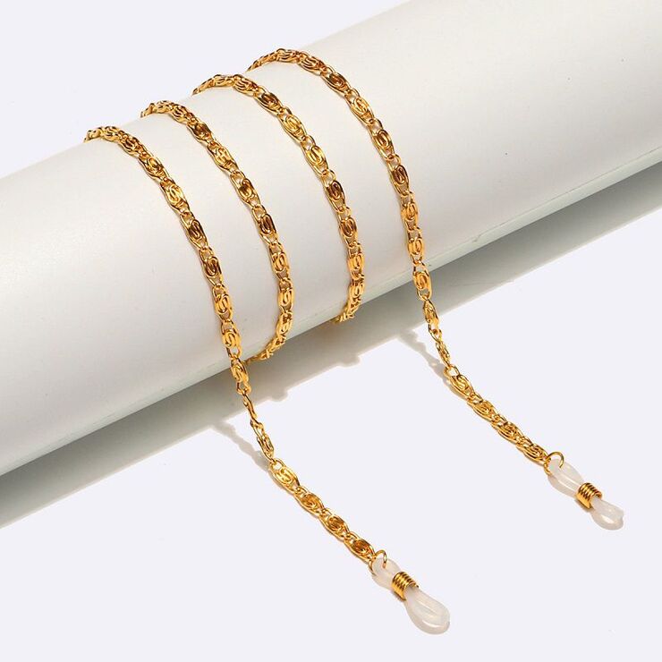 Gold-colored metal non-slip chain, for glasses and masks GL1572