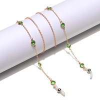 Glasses chain with leaves GL1241