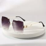 Metal rimless sunglasses with UV400 protection 2953-GT