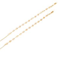 Металлическая нескользящая цепочка, золотая хрустальная, для очков и масок GL109