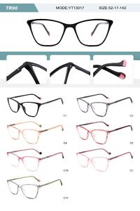Plastic TR90 frame for women with spring hinges YT13017-DA