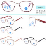 Очки женские металлические с флексами и защитой Blue Block Light Vizzini V7021 +0,75 до +6,00 (шаг 0,25)