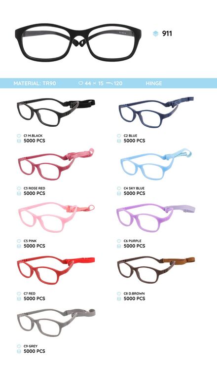 TR90 plastic eyeglasses frame for kids 911TR