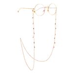 Gold-colored metal non-slip chain, with eye flower, for glasses and masks GL871