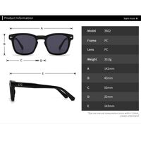 Plastic square sunglasses for men Elit 3602-EL