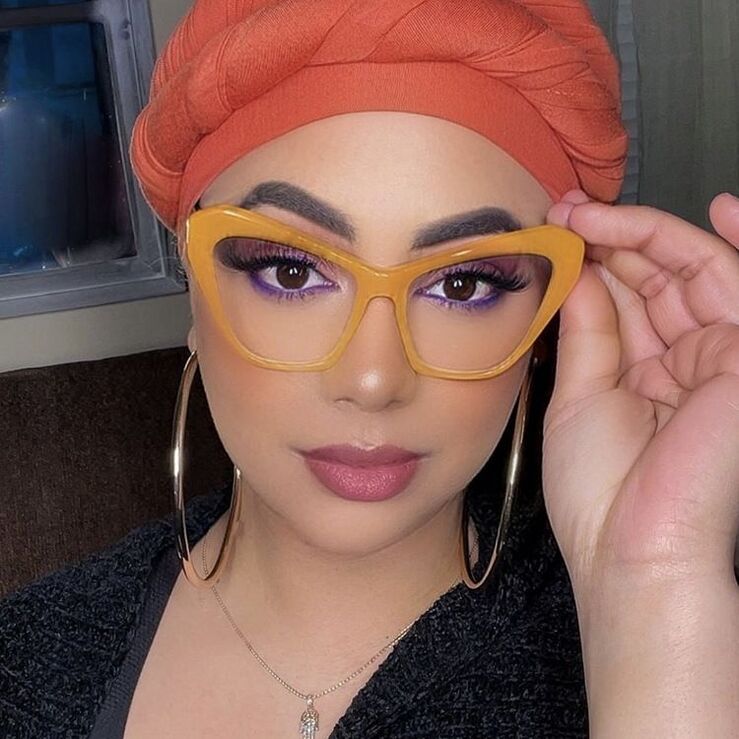 Plastic glasses with blue light protection for women 91010-PN