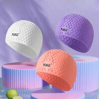 Silicone waterproof swimming cap for women YM620-YU, 20*23 cm
