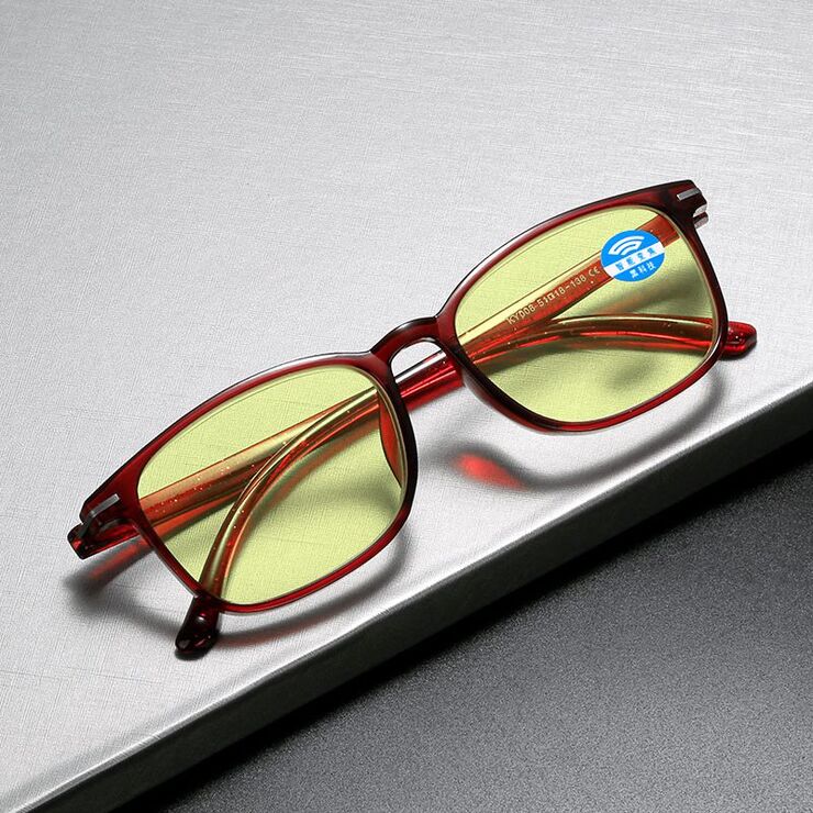 Plastic TR90 glasses for reading with night vision, Blue ray cut protection, zoom from +1.00 to +6.00, KY008-4智能变焦
