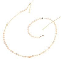 Металлическая нескользящая цепочка золотого цвета, с дисками, для очков и масок GL254