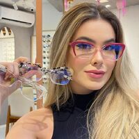 Plastic TR90 glasses with blue light protection for women 5004-PN