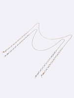 Set of two pink and purple acrylic glasses chain GM097