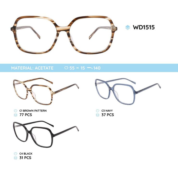 Оправа для очков женская пластиковая из материала ацетат WD1515