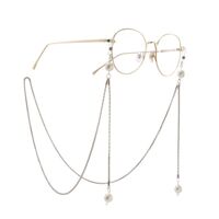 Metal non-slip chain, with pearls, for glasses and masks GA038