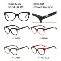 Protective anti-reflective coating acetate glasses Landi LD0525