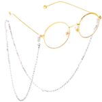 Silver-colored metal non-slip chain, with triangle steel, for glasses and masks GS016