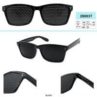 黑框多孔镜 Perforated pinhole glasses Mystery 28003T (case and manual are included)