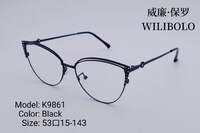 Metal ultrathin women's frame with rhinestones Wilibolo K9861