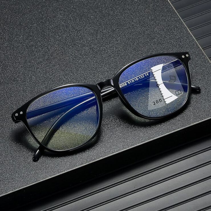 Очки пластиковые для чтения, с защитой Blue ray cut, диоптрии от +1.00 до +4.00, РМЦ=62-64, KY6008-9多焦点