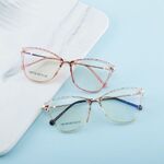 TR90 plastic frame or glasses with blue light protection, with spring hinges FA87124