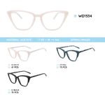 Plastic acetate eyeglasses frame for women with spring hinges WD1534
