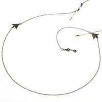 Bronze-colored metal non-slip chain, with a triangle, for glasses and masks GL134