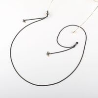 Black-colored metal non-slip chain, with pendant planet, for glasses and masks GL754