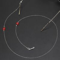 Металлическая нескользящая цепочка серебряного цвета, с божьей коровкой, для очков и масок GL231