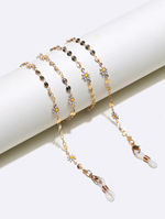 Set of two gold and silver glasses chain with number 8 GL1359