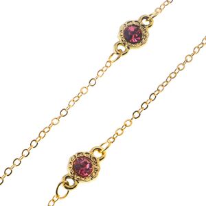 Gold-colored metal non-slip chain, with rhinestone, for glasses and masks GL097