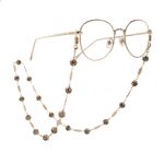 Metal non-slip chain, gold with ball and bead, for glasses and masks GA084