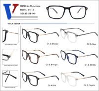 Plastic acetate TR90 + metall frame with spring hinges D1514-DA