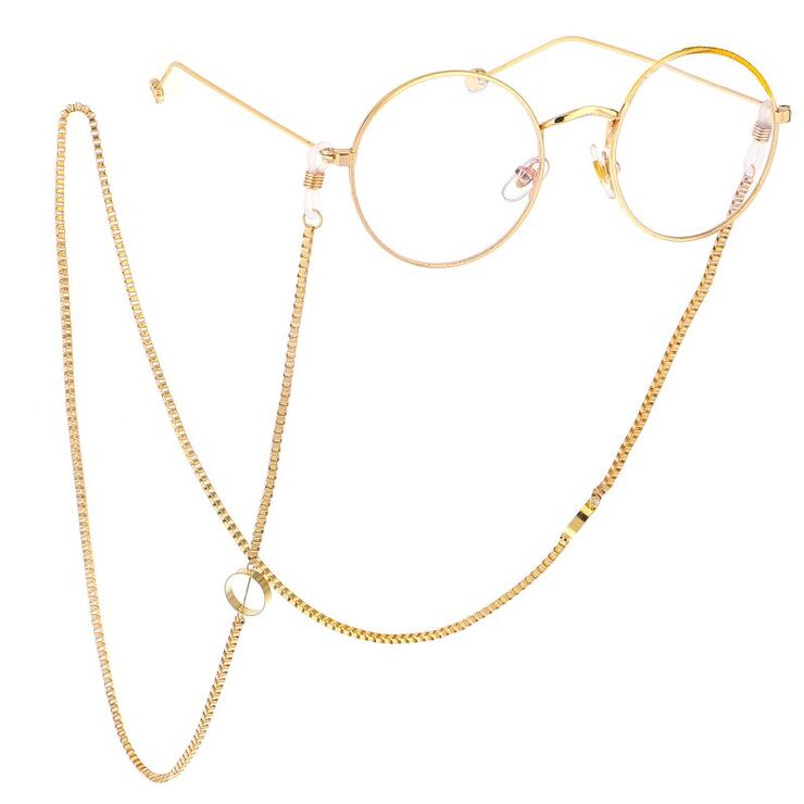 Gold-colored metal non-slip chain, for glasses and masks GL449