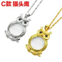 Magnifier, magnifying glass in the form of pendant around the neck 新款项链放大镜-XX, diameter: 40 mm, magnification: 6Х