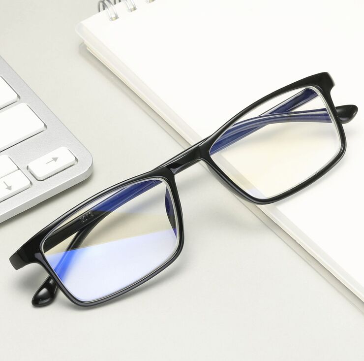Plastic glasses for myopia, with Blue ray cut protection, diopters from 0.00 to -4.00, RMC=62-64, KY3019近视