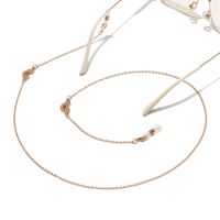 Металлическая нескользящая цепочка золотого цвета, с радугой со стразами, для очков и масок GL1448