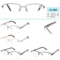 Очки готовые полуободковые в металлической оправе Vizzini EL1007G 眼镜, линзы пластик, диоптрии +1.00 до +3.50 (шаг 0.25)