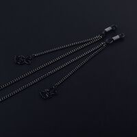 Металлическая нескользящая цепочка черного цвета, с подвеской в виде кролика, для очков и масок GL980