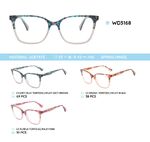 Plastic acetate eyeglasses frame with spring hinges WD3168